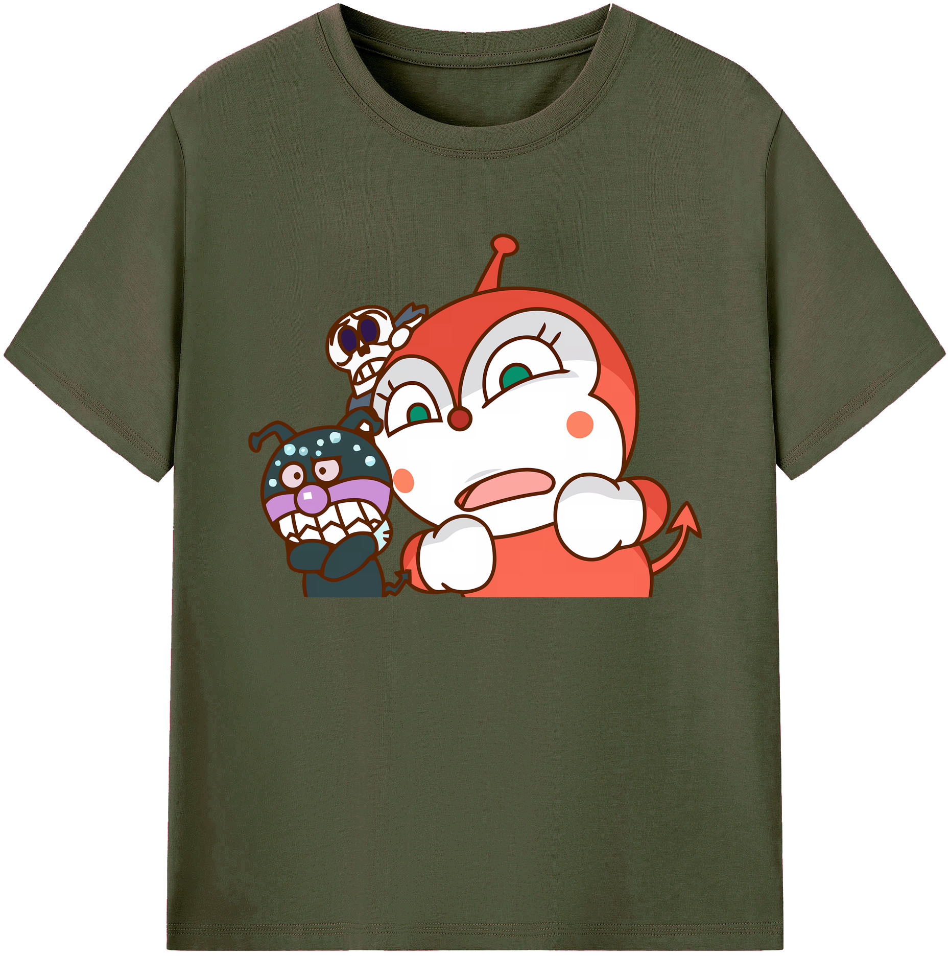 （画像用） アンパンマン Anpanman 綿100％ メンズ半袖Tシャツ｜肌触りやわらか＆通気性